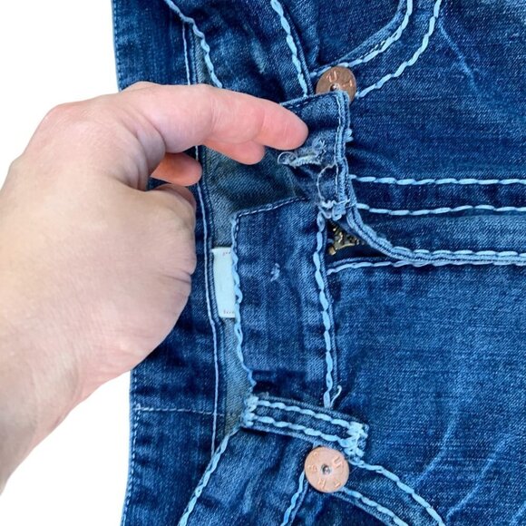 VINTAGE True Religion Jeans Size 36 BILLY SUPER T Blue - Picture 3 of 7